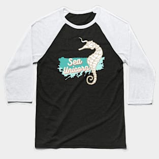 Sea Unicorn Comic Art Spaß Seepferdchen Tier Süß Baseball T-Shirt